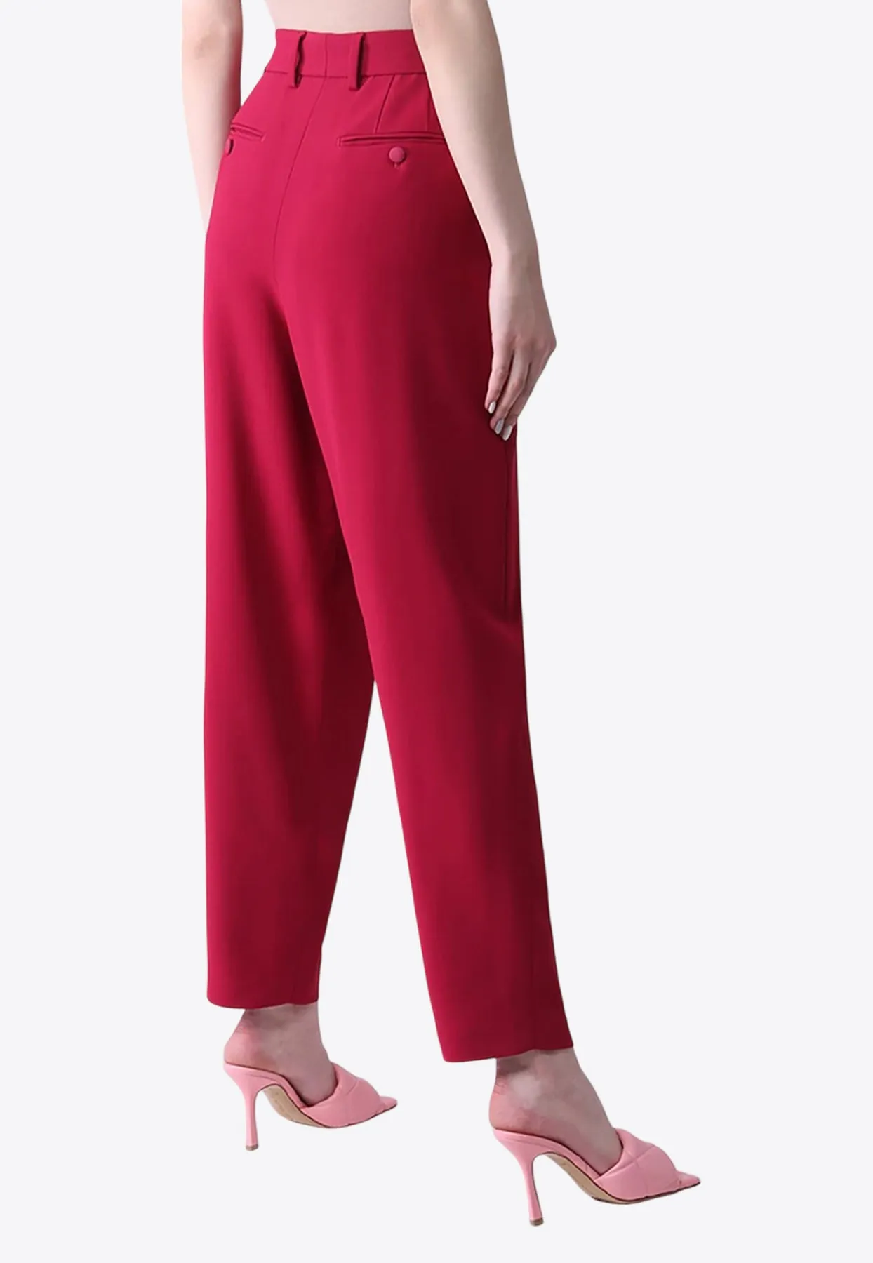 Tapered-Leg Tailored Pants