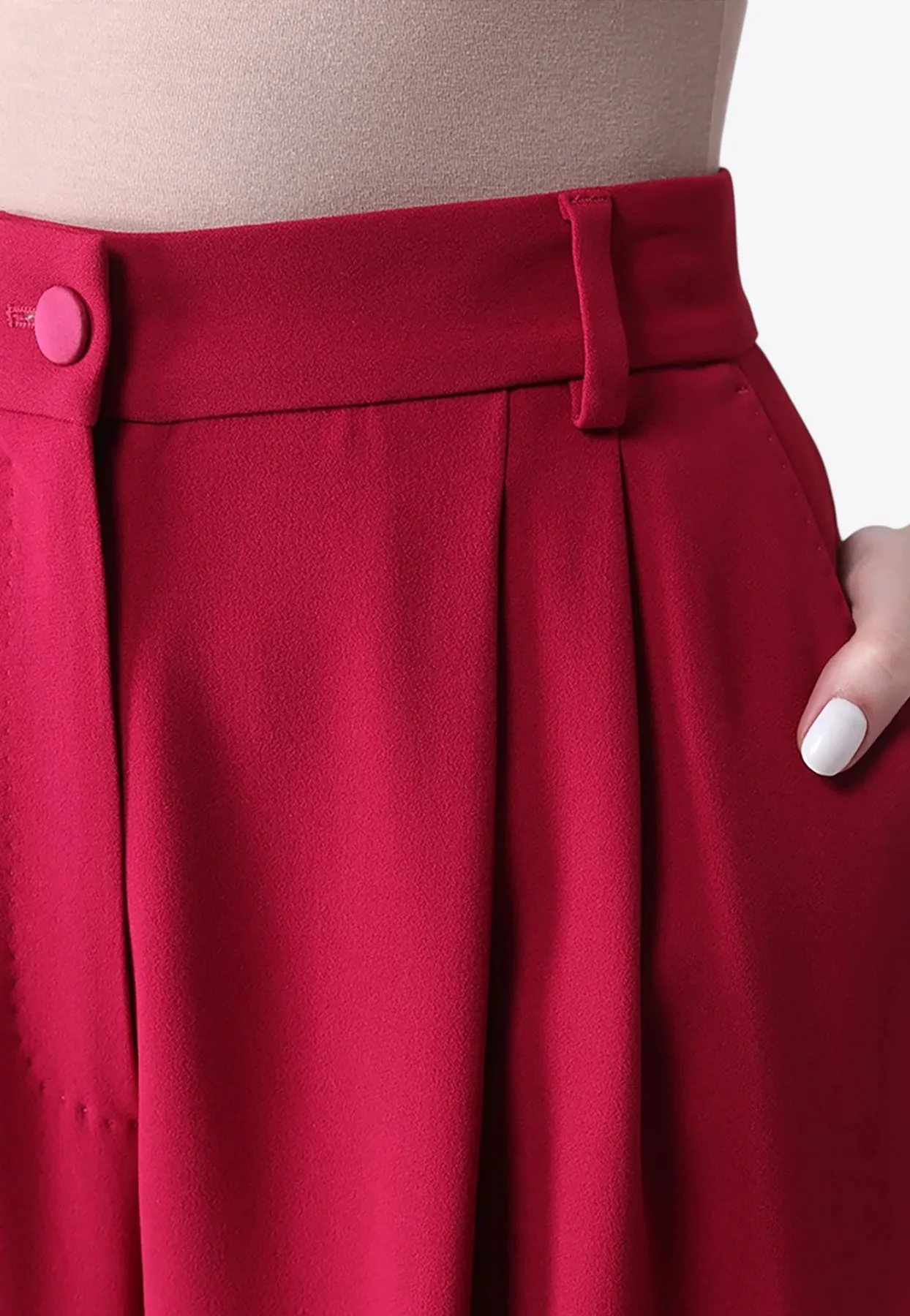 Tapered-Leg Tailored Pants
