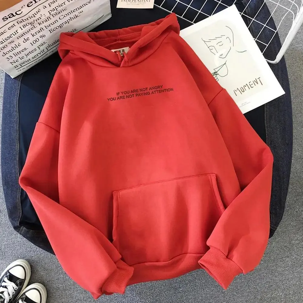 Teens Girls Funny Letter Oversized Hoodies Women Sweatshirts Hooded Sweats Long Sleeve Autumn Warm Women's Clothing Letter Slogan Printed Oversized Hoodies Autumn Black Tops Streetwear