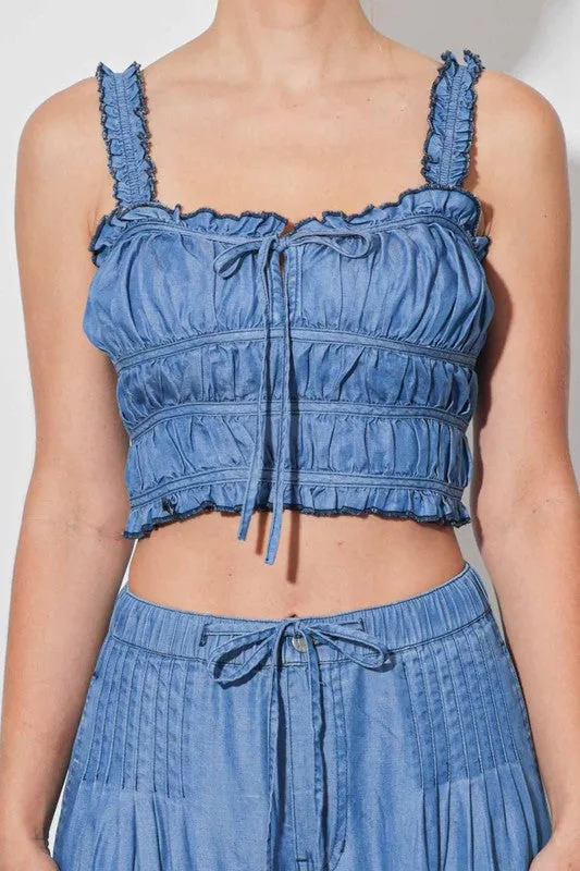 Tencel Palazo Pants with crop top