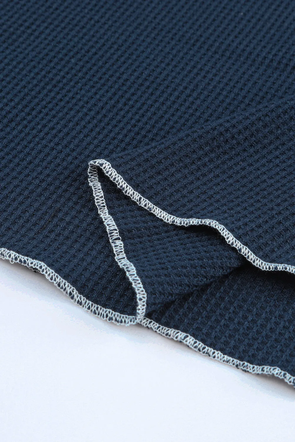 Textured Round Neck Long Sleeve Top