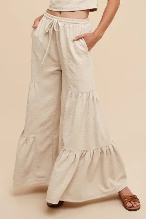 TEXTURED WIDE LEG