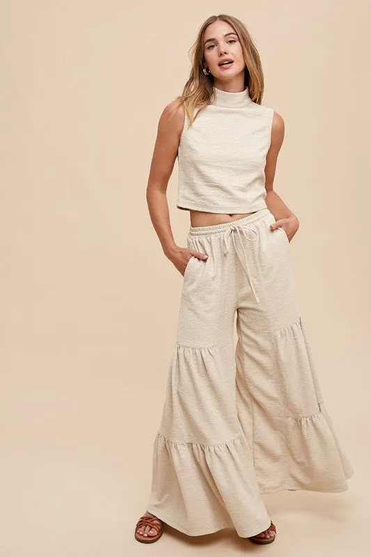 TEXTURED WIDE LEG