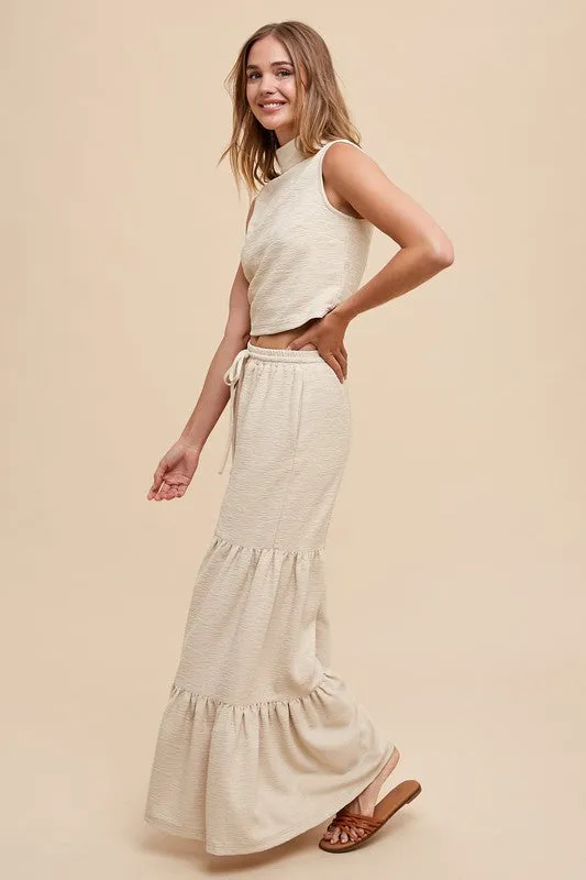 TEXTURED WIDE LEG