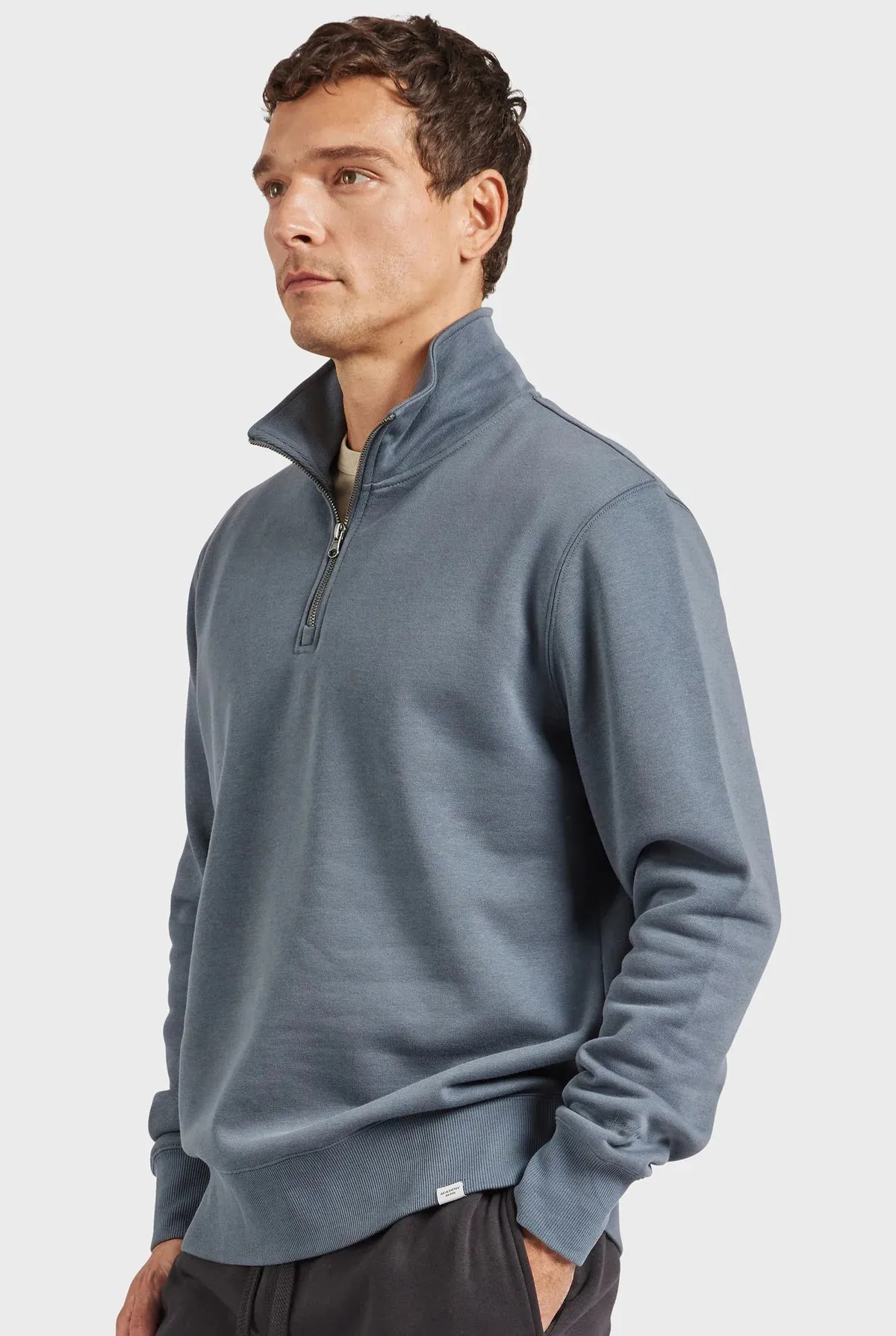 The Academy Brand, Academy 1/2 Zip Sweat | Shadow Blue