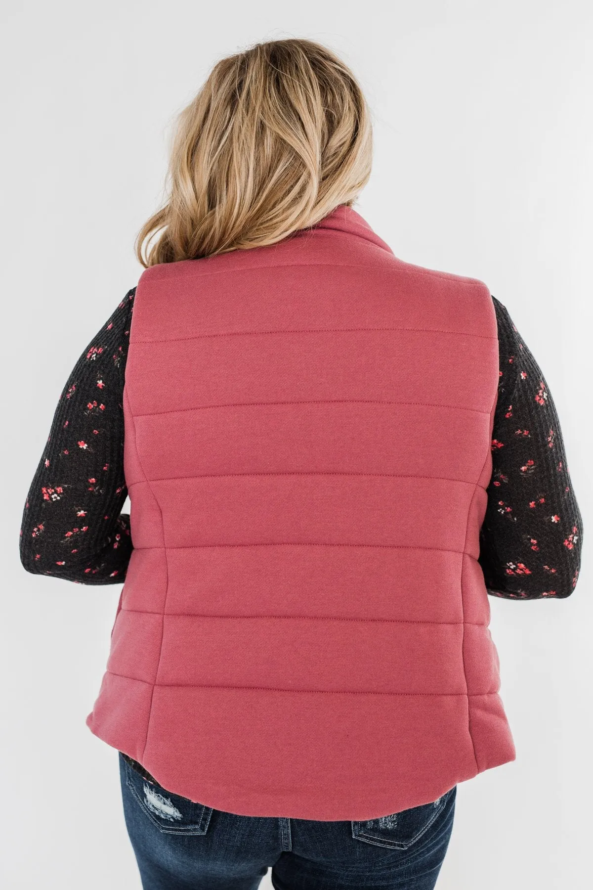 The Most Perfect Puffer Vest- Antique Mauve