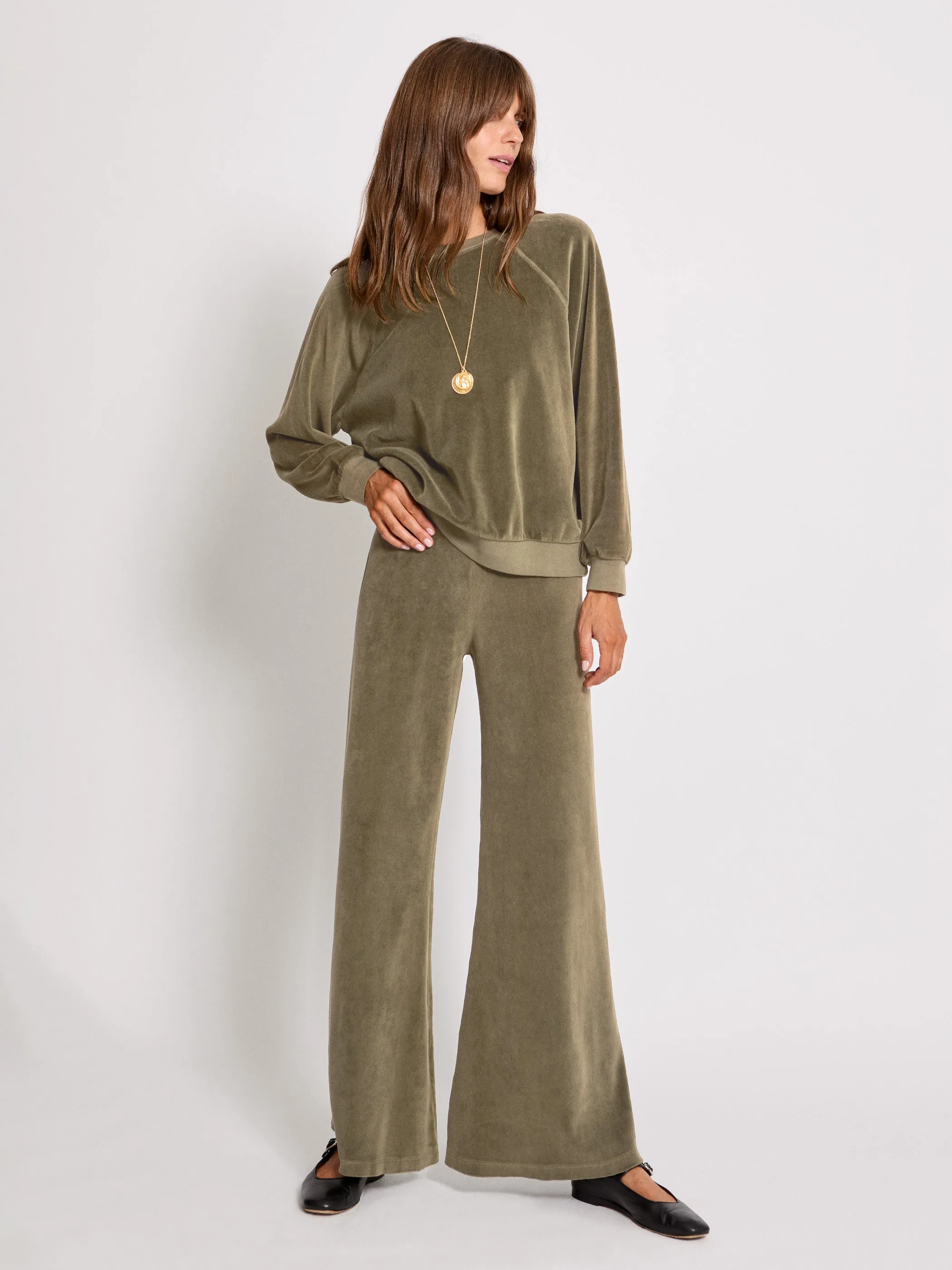 The Zephyra Flare Pants in Velour