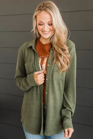 Thread & Supply Free Falling Shirt Jacket- Olive