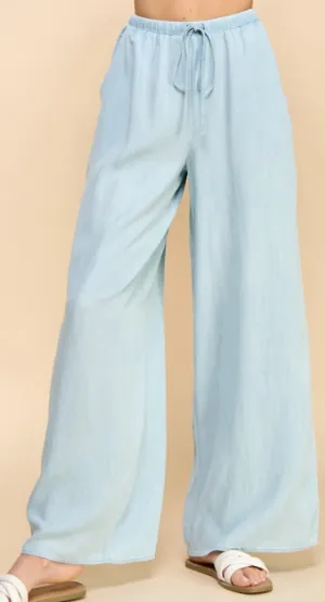 Tie-waist pull on pants