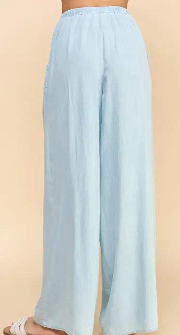 Tie-waist pull on pants