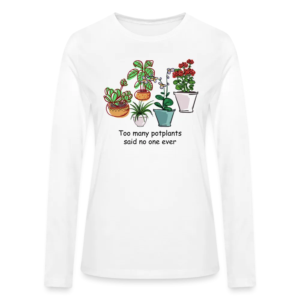 Too Many Pot Plants Cotton Long Sleeve T-Shirt up to 2 XL