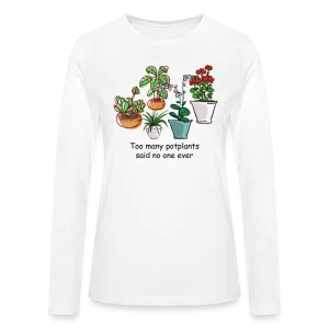 Too Many Pot Plants Cotton Long Sleeve T-Shirt up to 2 XL