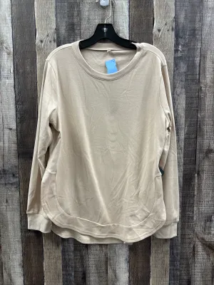 Top Long Sleeve By Cmf In Tan, Size: L