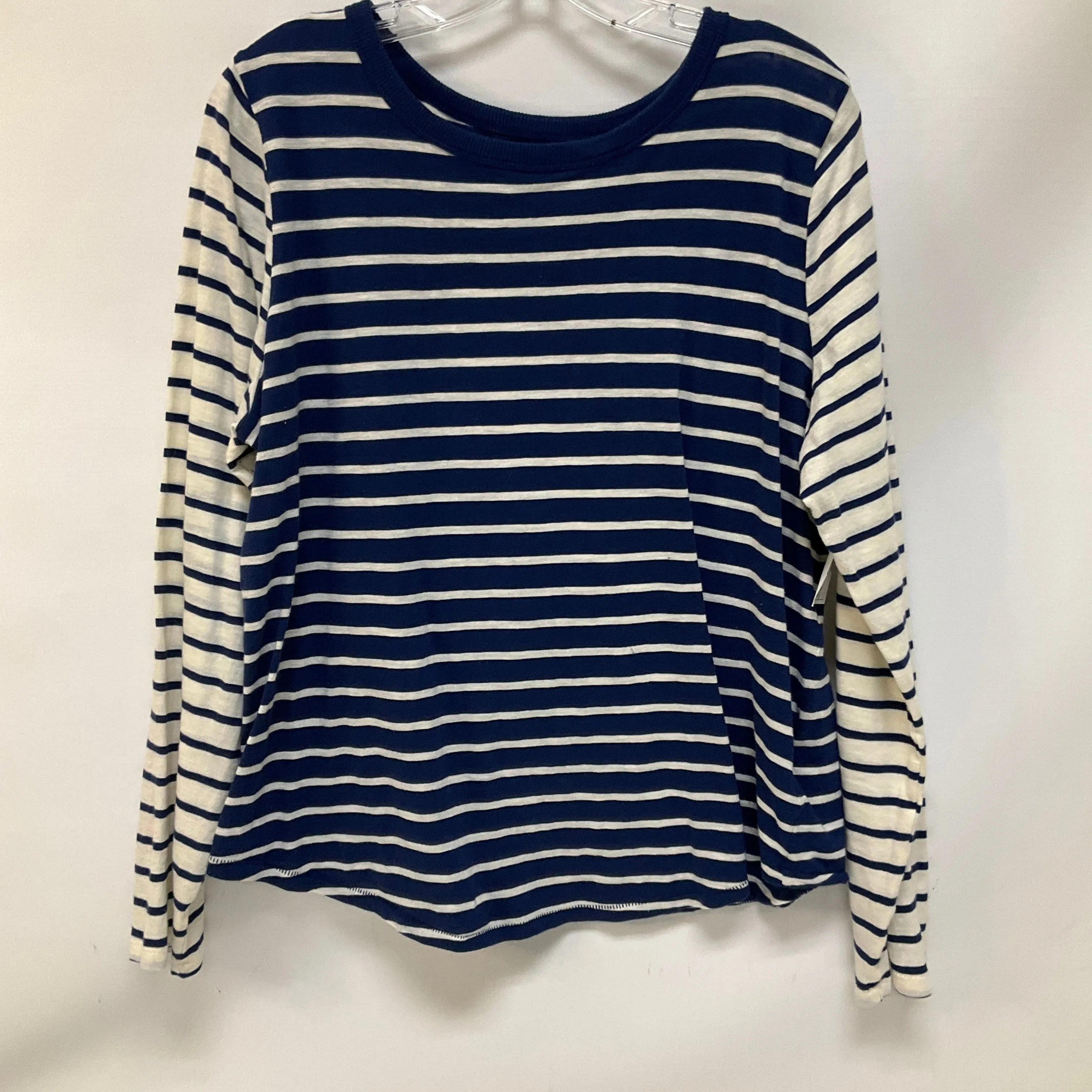 Top Long Sleeve By Madewell In Striped Pattern, Size: Xl