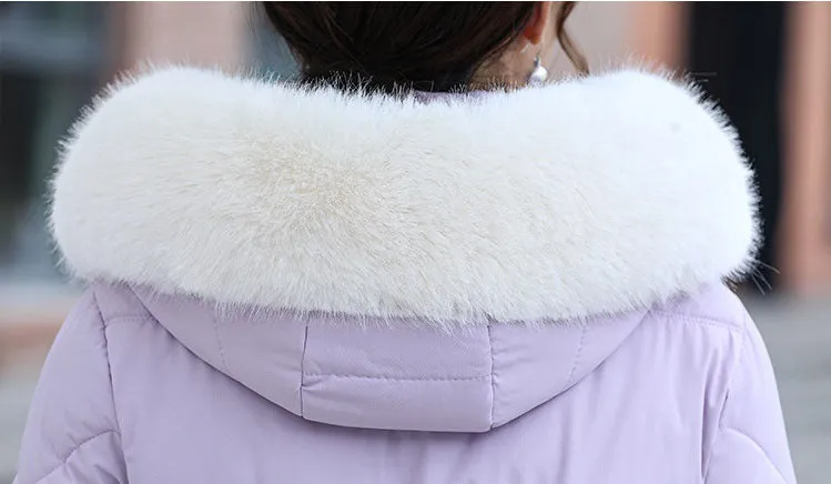 Trendy Water-resistant Padded Puffer Jacket for Women with Hip-length Design