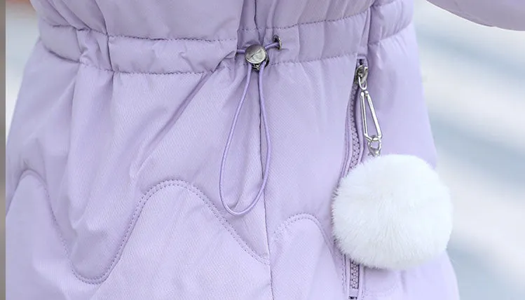 Trendy Water-resistant Padded Puffer Jacket for Women with Hip-length Design