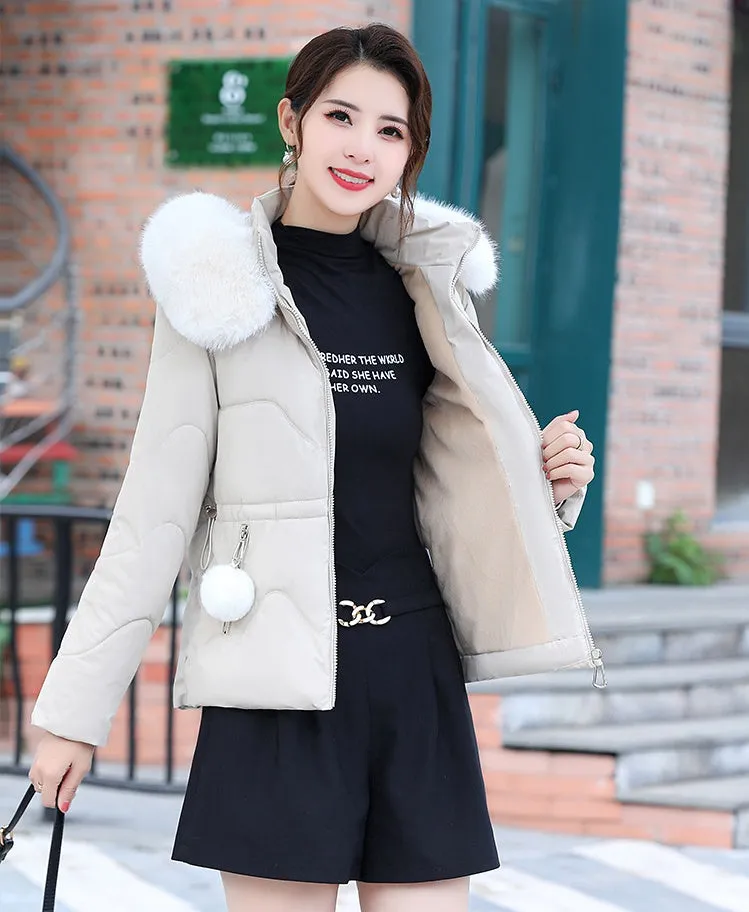 Trendy Water-resistant Padded Puffer Jacket for Women with Hip-length Design