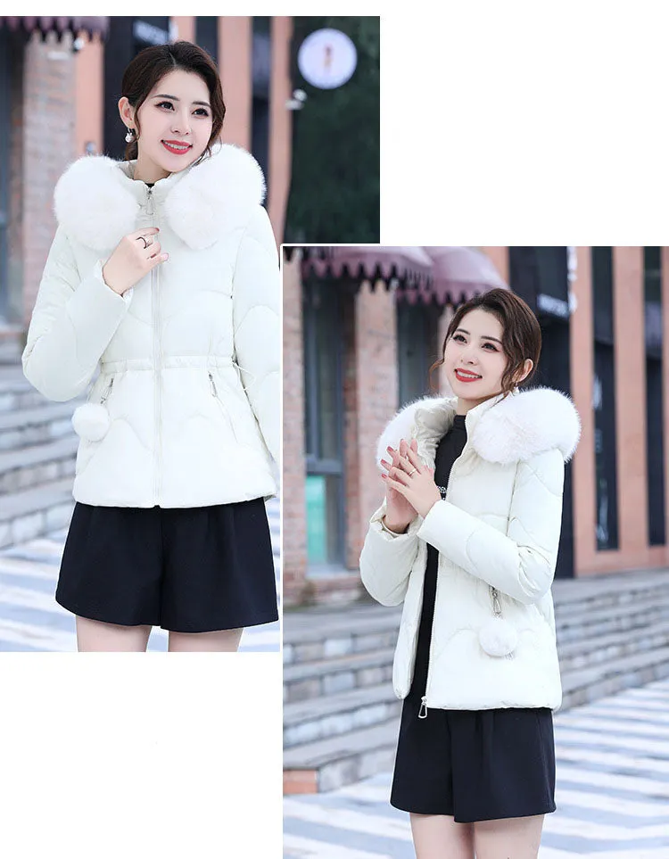 Trendy Water-resistant Padded Puffer Jacket for Women with Hip-length Design