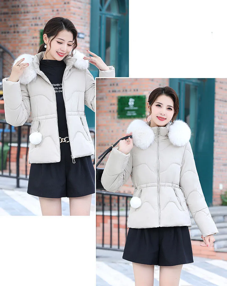 Trendy Water-resistant Padded Puffer Jacket for Women with Hip-length Design