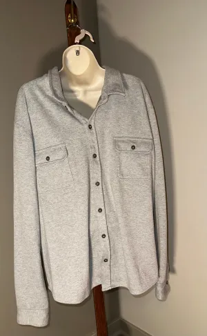 True Classic (2XL) MENS Grey Button Up Shacket