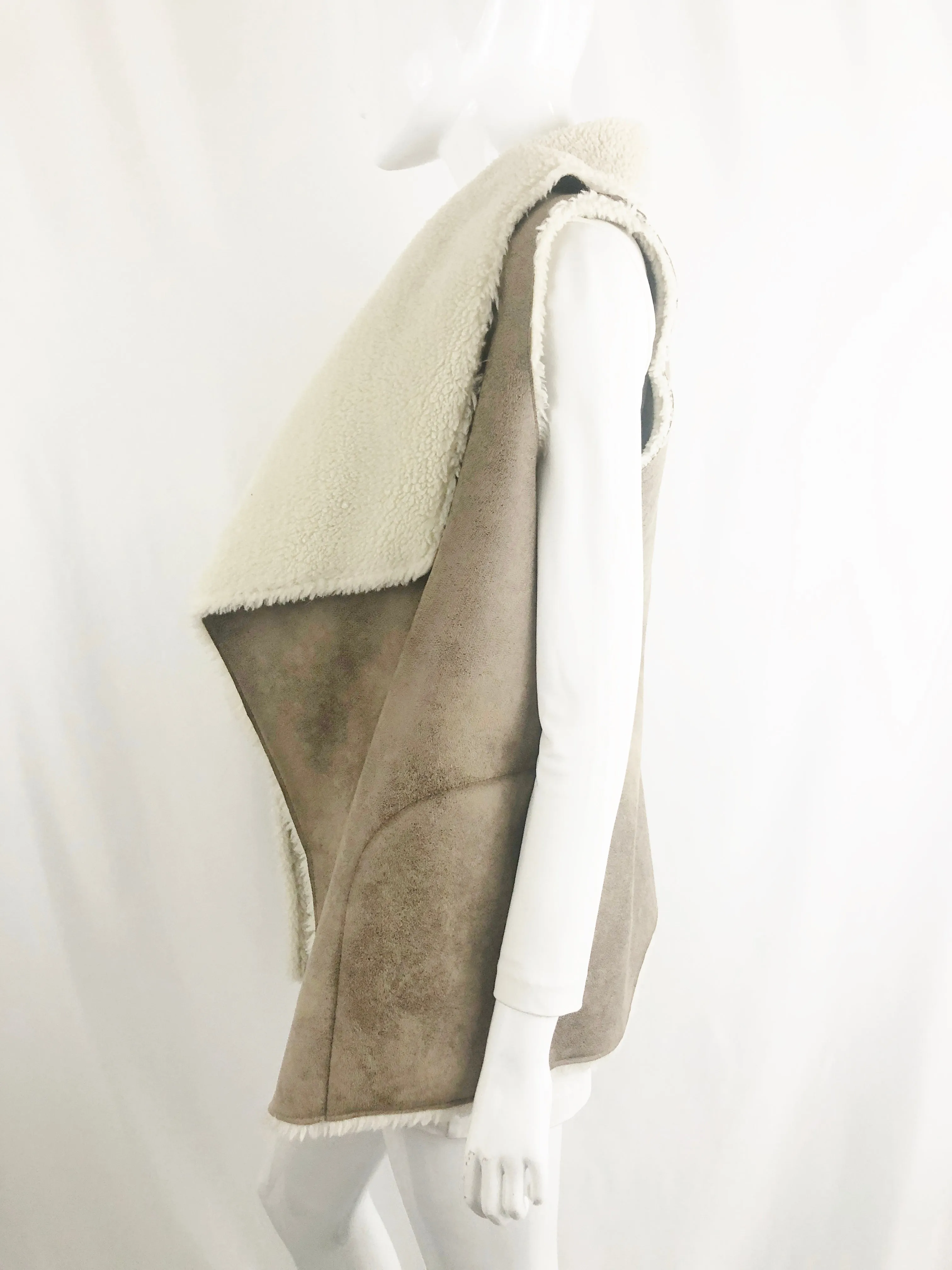 Velvet Faux Fur/Suede Vest Size Large