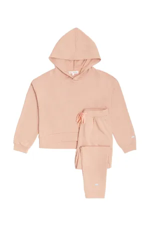 VENICE BEACH HOODIE AND SWEATPANTS IN BLUSH PINK