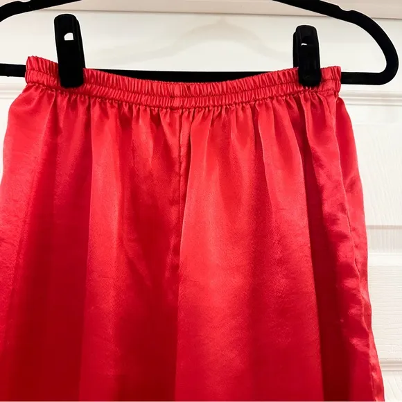 Victoria’s Secret Vintage Wide Leg Satin Pajama Pants Red sz Small