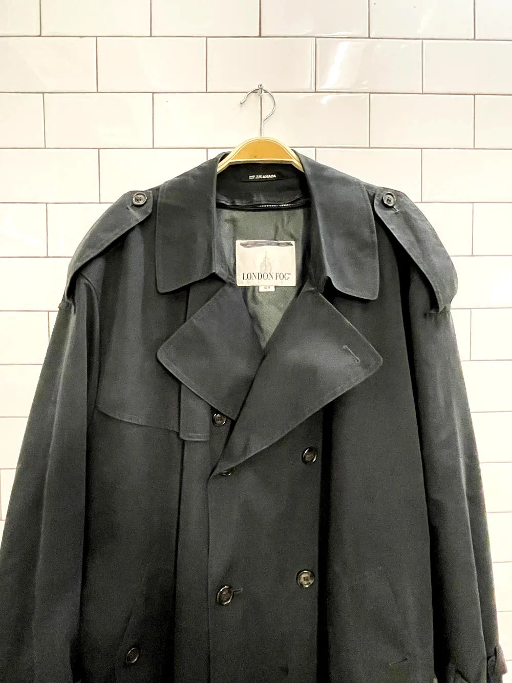 vintage london fog lined soft touch trench coat