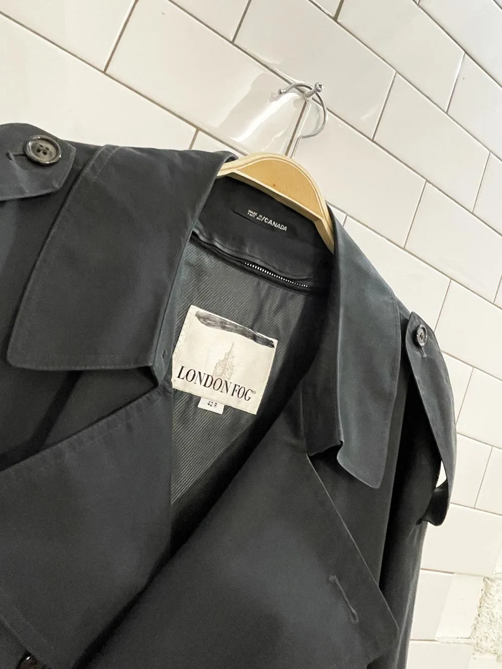 vintage london fog lined soft touch trench coat