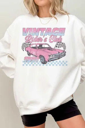 VINTAGE RIDERS CLUB OVERSIZED GRAPHIC SWEATSHIRT