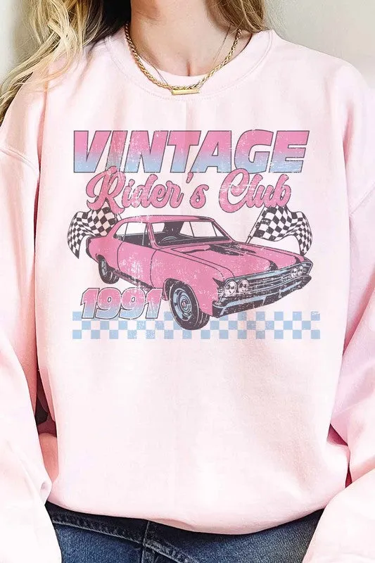 VINTAGE RIDERS CLUB OVERSIZED GRAPHIC SWEATSHIRT