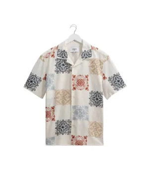 Wax London Didcot Ornate Squares SS Button Down Shirt