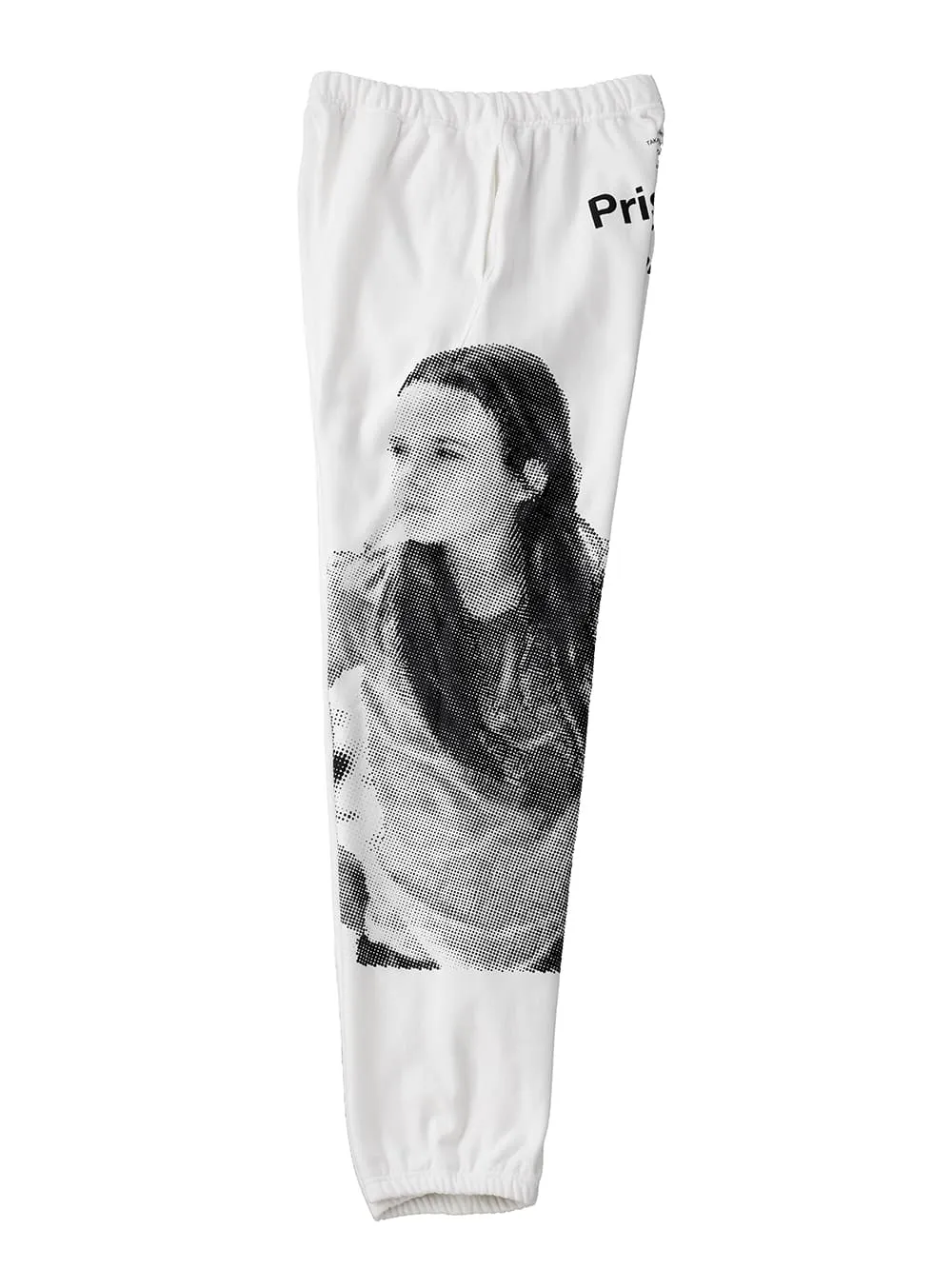 WHITE AND BLACK PRISCILLA 1969 JOGGER PANTS