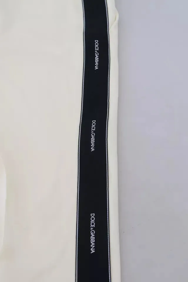 White High Waist Tapered Wool Pants