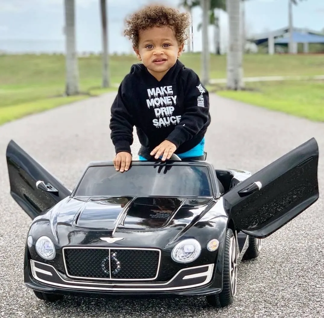White Make Money Drip Sauce | Black Toddler Hoodie