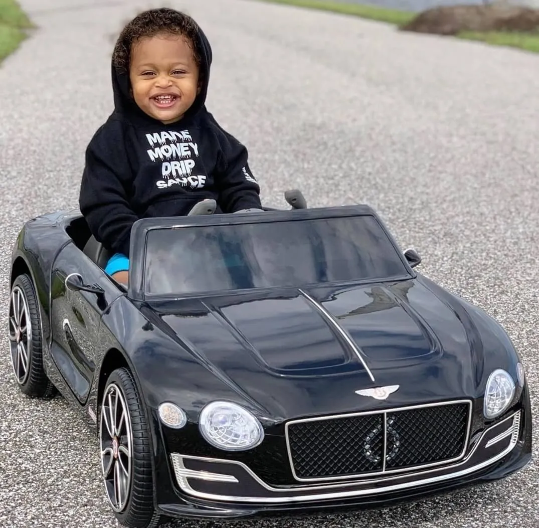 White Make Money Drip Sauce | Black Toddler Hoodie