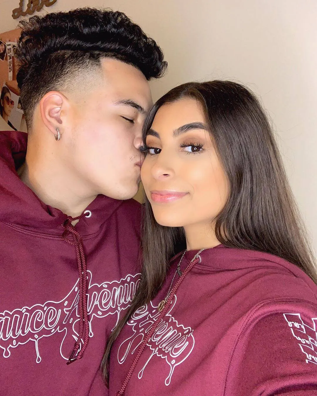 White SA Drip Outline | Maroon Hoodie (Outline Sleeves)