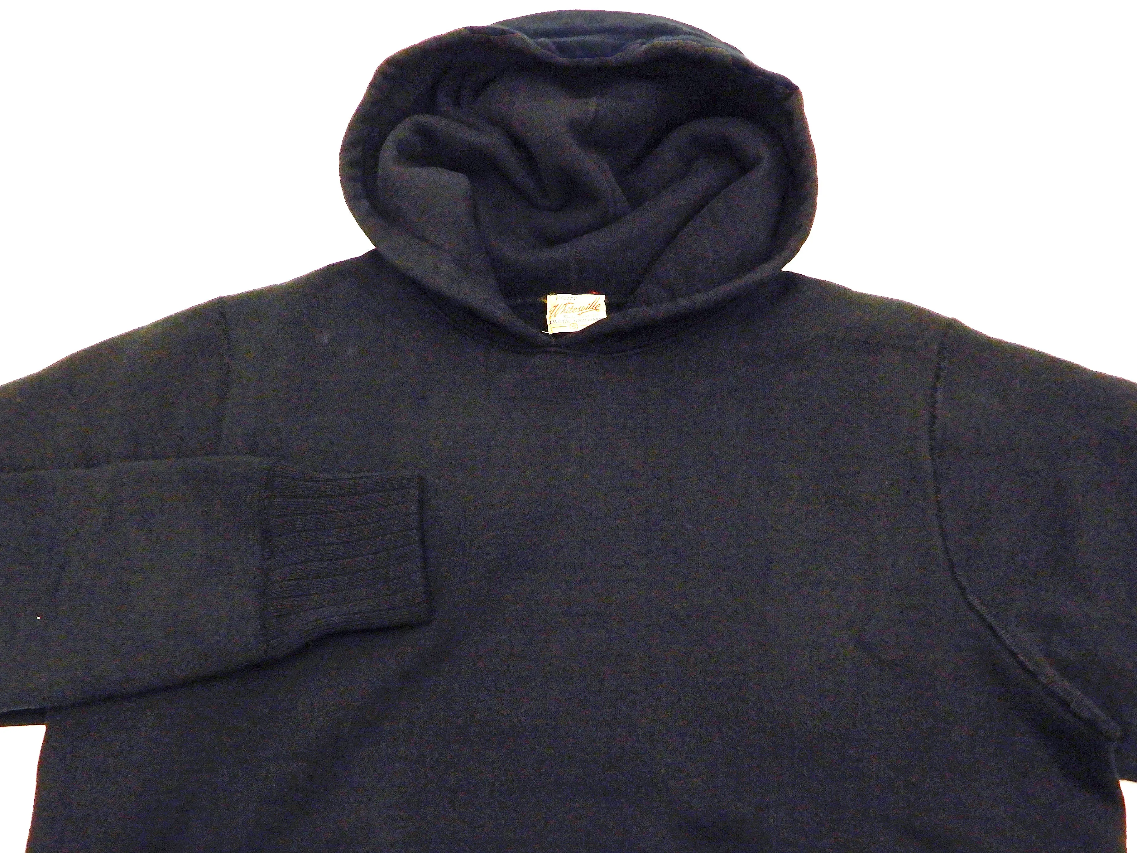 Whitesville Plain Pullover Hoodie Men's Solid Color Hooded Sweatshirt WV67729 Black