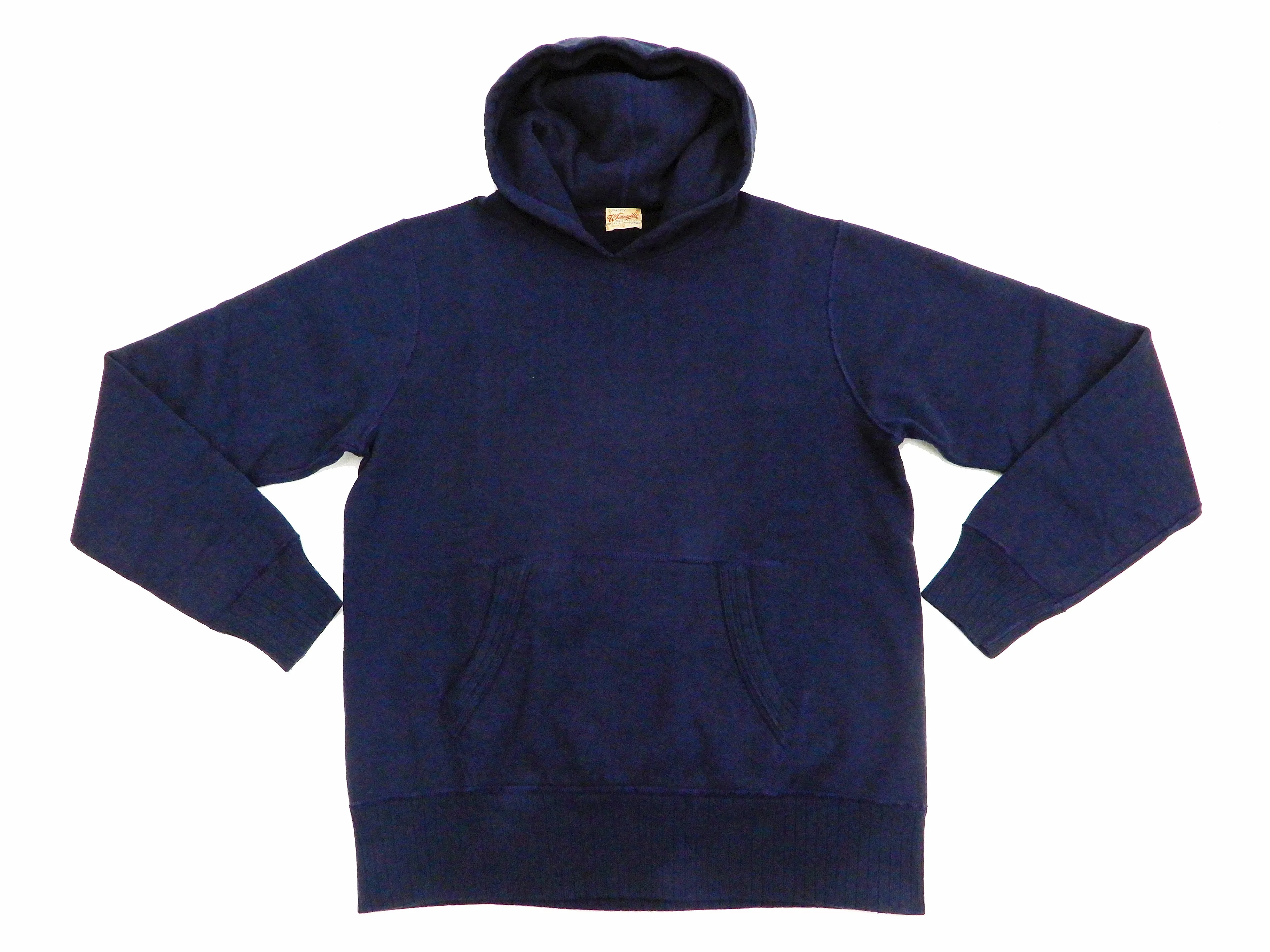 Whitesville Plain Pullover Hoodie Men's Solid Color Hooded Sweatshirt WV67729 Navy-Blue