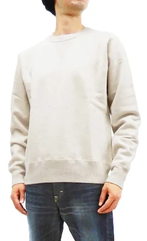 Whitesville Plain Sweatshirt Men's Loop-wheeled V-Insert Vintage Style WV67728 Oatmeal