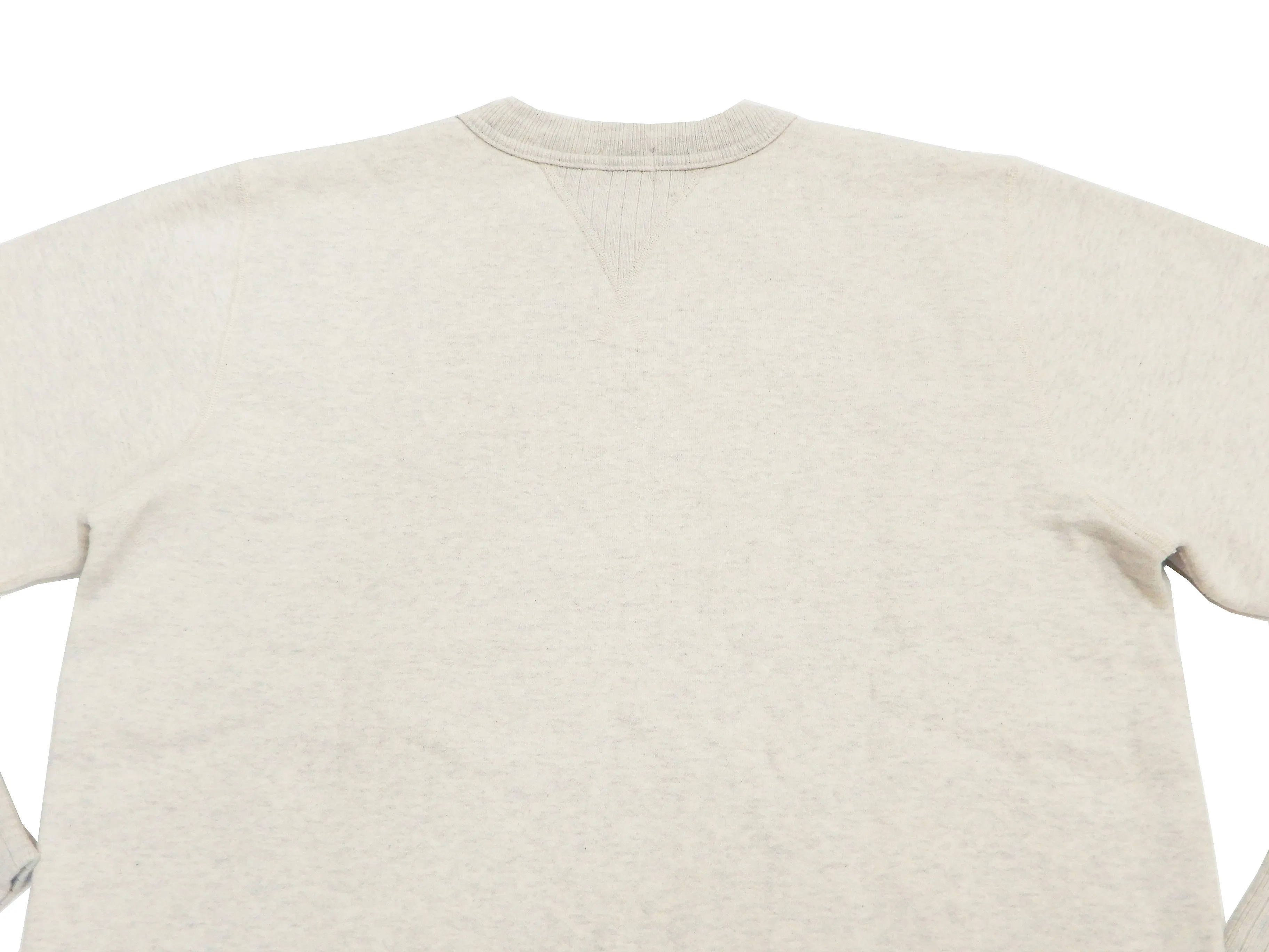 Whitesville Plain Sweatshirt Men's Loop-wheeled V-Insert Vintage Style WV67728 Oatmeal