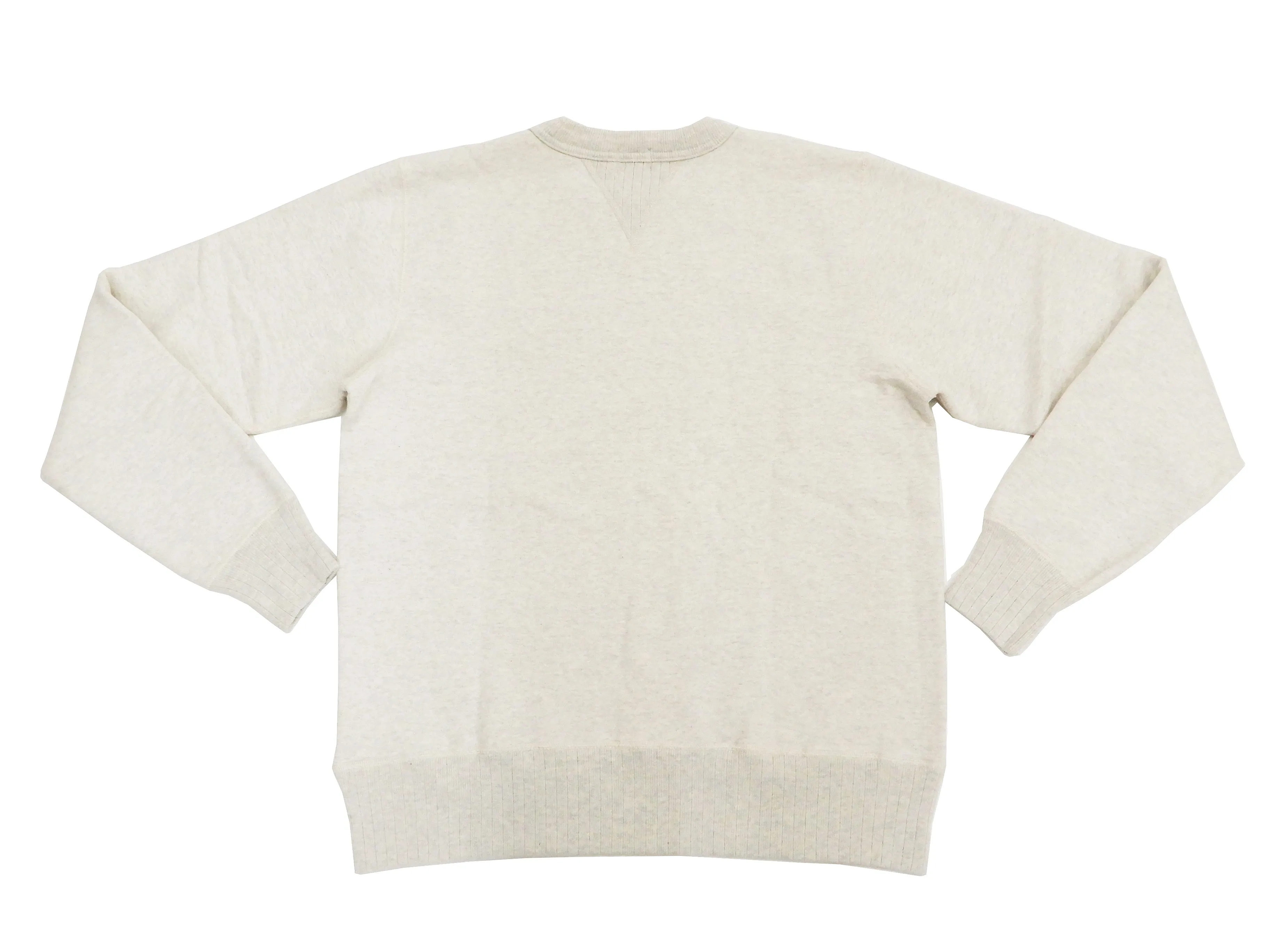Whitesville Plain Sweatshirt Men's Loop-wheeled V-Insert Vintage Style WV67728 Oatmeal
