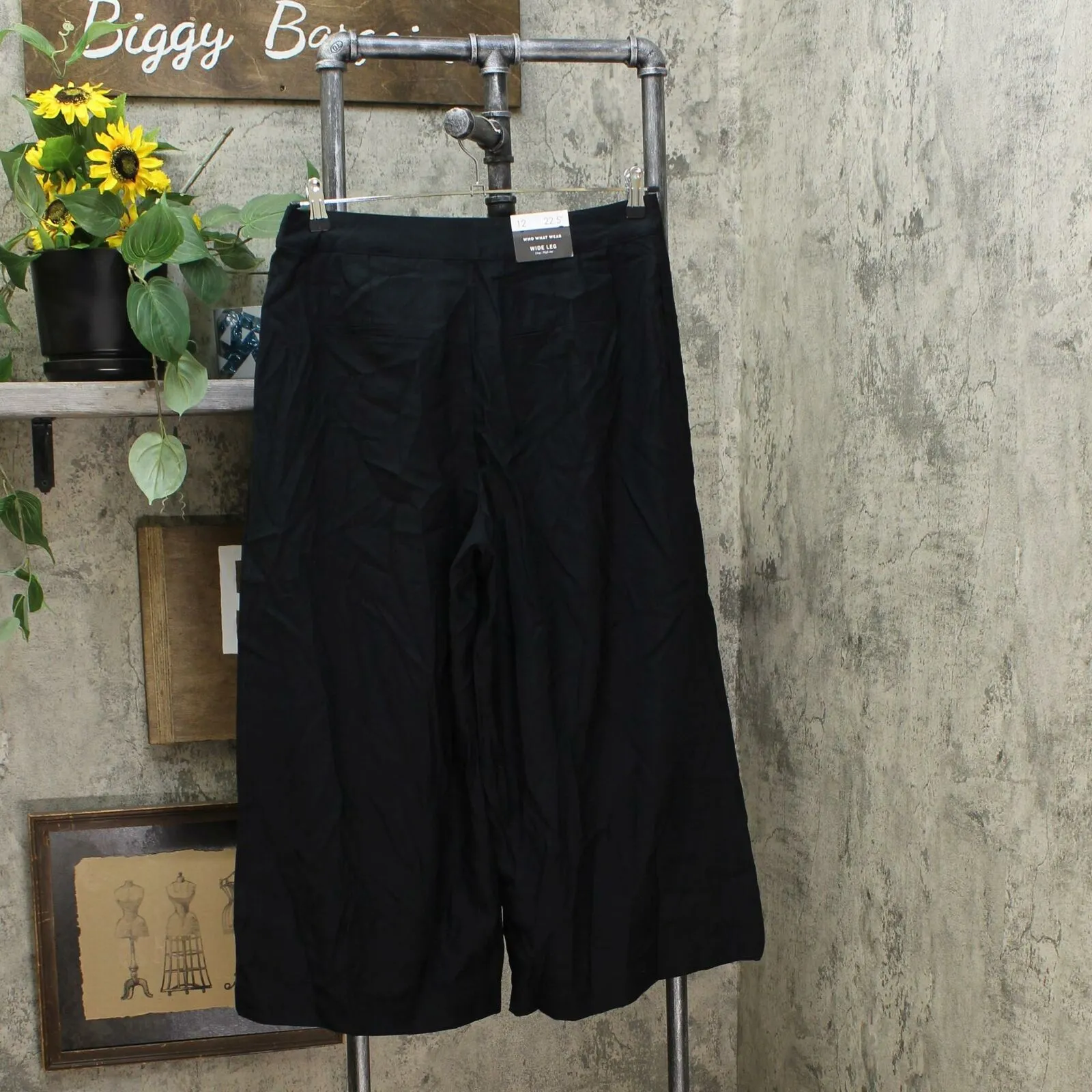 Who What Wear Women's High Rise Wide Leg Front Pleat Cropped Pants
