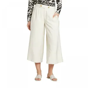 Who What Wear Women's High Rise Wide Leg Front Pleat Cropped Pants