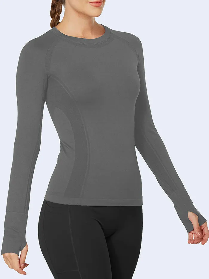 Wholesale Sportswear in bulk MATHCAT Quick Dry Gym Athletic Long Sleeve Workout Shirts