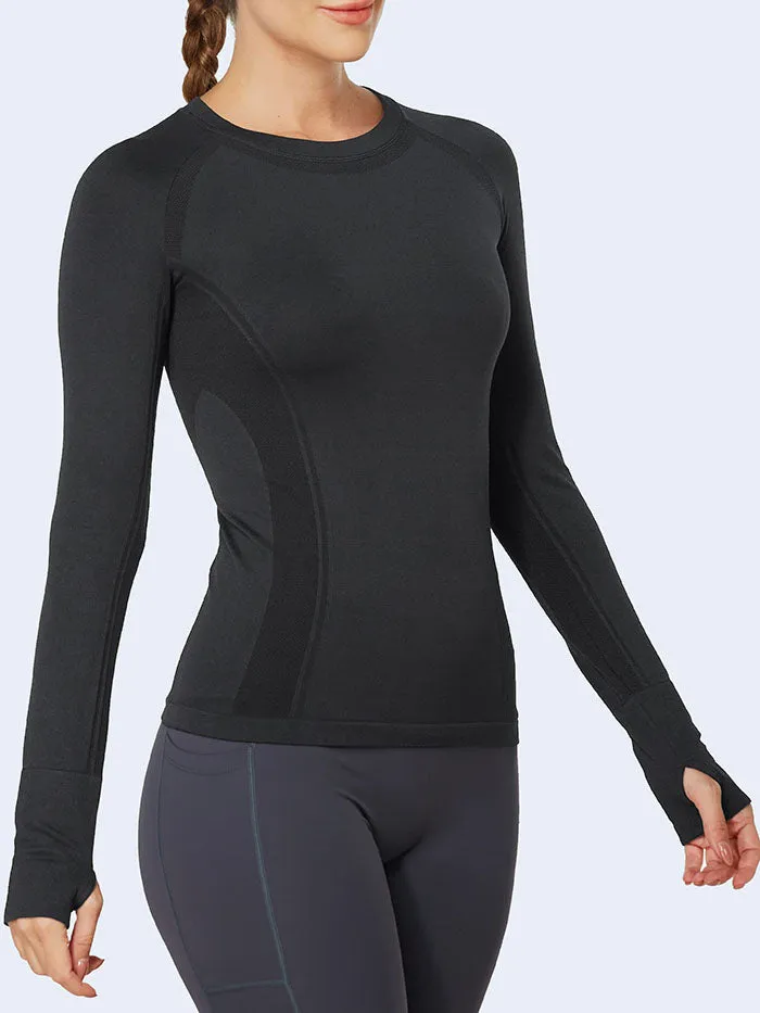 Wholesale Sportswear in bulk MATHCAT Quick Dry Gym Athletic Long Sleeve Workout Shirts