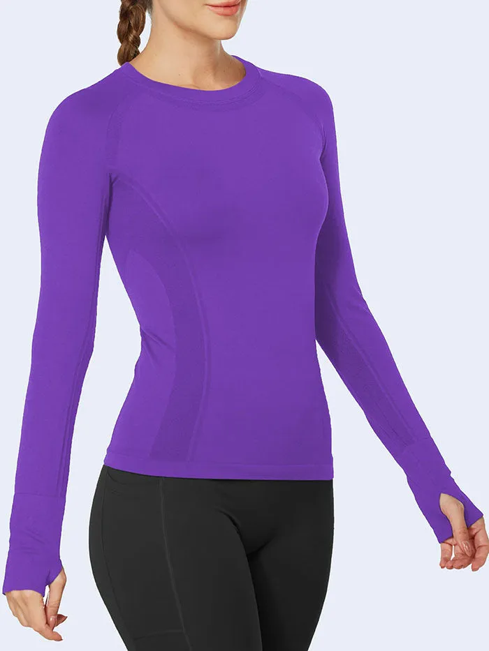 Wholesale Sportswear in bulk MATHCAT Quick Dry Gym Athletic Long Sleeve Workout Shirts