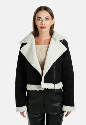 Wide Lapel Sherpa Jacket By RUW