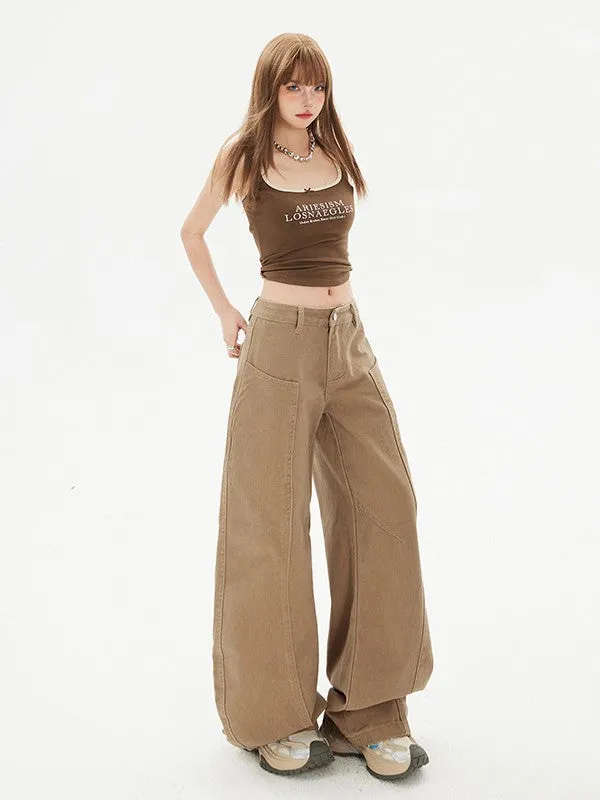 Wide Leg Pants for Women | Y2K Baggy Jeans | Oversized Tapered Streetwear