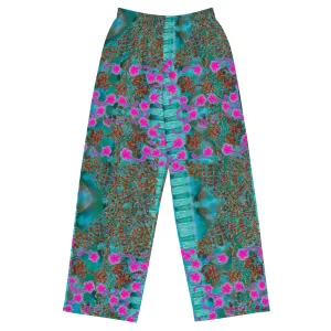 Wide-Leg Pants (Unisex)(WindSong Flower) RJSTH@Fabric#8 RJSTHS2022 RJS